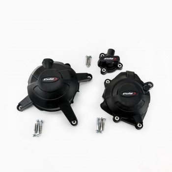 Kit capace protecție motor - Puig Engine Covers - Yamaha MT-125 / YZF-R3 2016-2019 (crash pad)