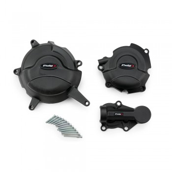 Kit capace protecție motor - Puig Engine Covers - Suzuki GSX-8R / GSX-8S / DL800 V-Strom 2023-2026 (crash pad)