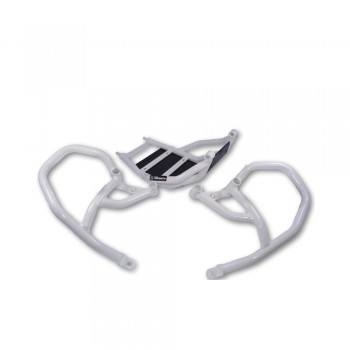 Kit protecții motor RDmoto - KTM 690 Enduro R / Husqvarna 701 Enduro / 701 Supermoto 2019-2023 - White (crash bar complet + scut de protecție)