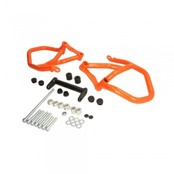 Kit protecții motor RDmoto - KTM 690 Enduro R / 690 Supermoto / SMC-R 2019-2023 | Husqvarna 701 Enduro / 701 Supermoto 2019-2023 - Orange (crash bar superior)