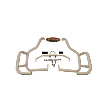 Kit protecții motor RDmoto - Suzuki DR800 Big 1991-1999 (crash bar + crash pads) - White