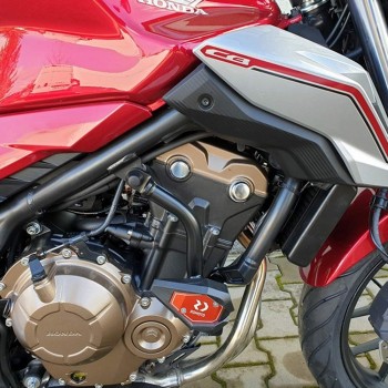 Kit protecții motor RDmoto SL01 Black - Honda CB 500F / X 2013-2023 (crash pad)