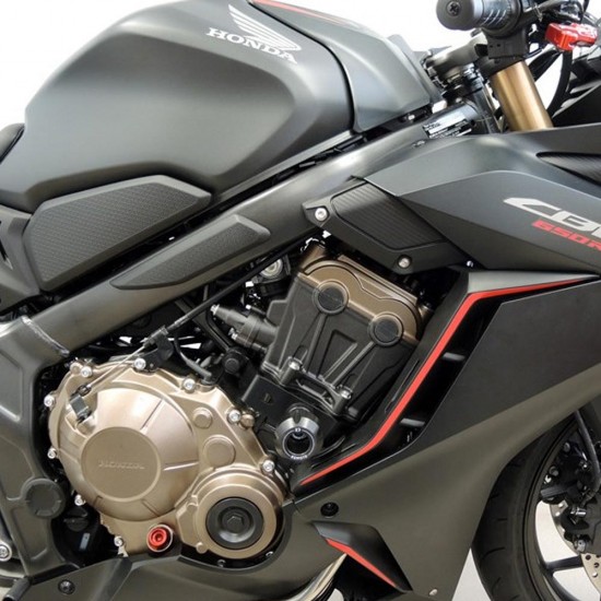 Kit protecții motor RDmoto PH01 Black - Honda CBR 650R 2019-2023 (crash pad)