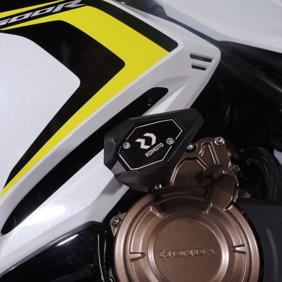 Kit protecții motor RDmoto SL01 Black - Honda CBR 500R 2019-2023 (crash pad)