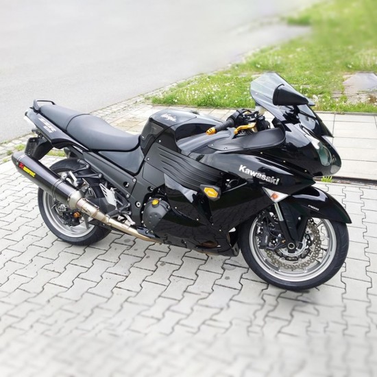 Kit protecții motor RDmoto SL01 Black - Kawasaki ZZR 1400 2006-2011 (crash pad)