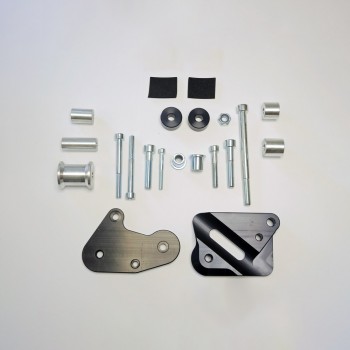 Kit protecții motor RDmoto PH01 Black - Kawasaki ER-6f 2006-2008 (crash pad)
