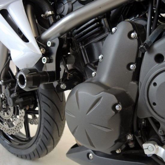 Kit protecții motor RDmoto PH01 Black - Kawasaki ER-6n 2009-2011 (crash pad)