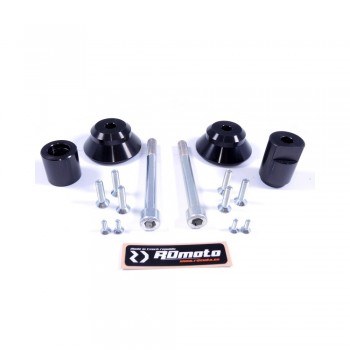 Kit protecții motor RDmoto SL01 Black - Kawasaki ZX-6R 636 2019-2022 (crash pad)
