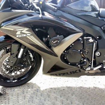 Kit protecții motor RDmoto SL01 Black - Suzuki GSX-R 600 / 750 2008-2010 (crash pad)