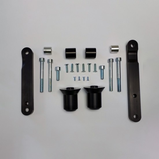 Kit protecții motor RDmoto SL01 Black - Yamaha YZF-R3 / YZF-R25 2014-2018 (crash pad)