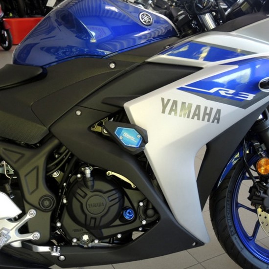 Kit protecții motor RDmoto SL01 Black - Yamaha YZF-R3 / YZF-R25 2014-2018 (crash pad)