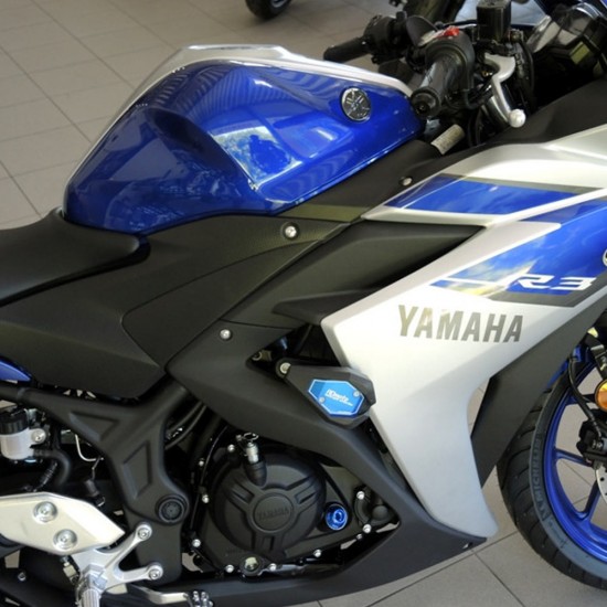 Kit protecții motor RDmoto SL01 Black - Yamaha YZF-R3 / YZF-R25 2014-2018 (crash pad)