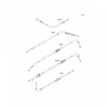 Cablu închidere accelerație - OE - Kawasaki Z750 / Z1000 (2003-2012)