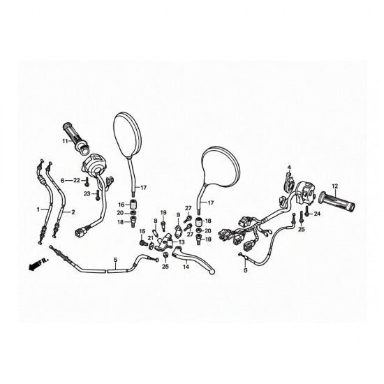 Cablu deschidere accelerație - OE - Honda CB 600F Hornet (1998-2002)