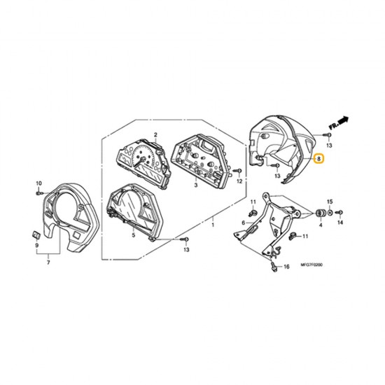 Capac bord - OE - Honda Hornet 600 (PC41) 2007-2010