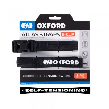 Chingi elastice ajustabile - OXFORD Atlas Straps 26mm x 1.2M - Black Chingi elastice ajustabile - OXFORD Atlas Straps 26mm x 1.2M - Black
