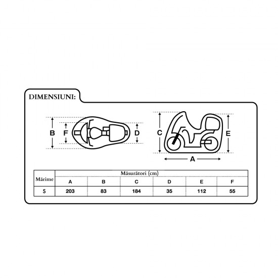 Husă scuter Oxford Aquatex Highscreen Topbox Scooter
