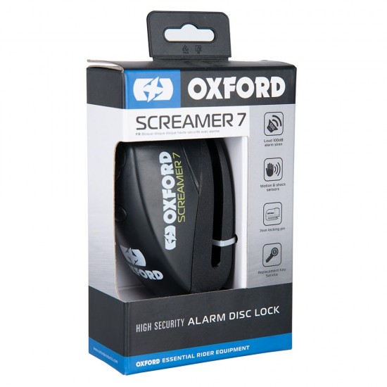 Blocator disc frână cu alarma OXFORD SCREAMER 7 Blocator disc frână cu alarma OXFORD SCREAMER 7