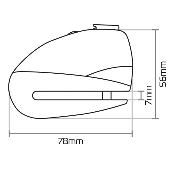 Blocator disc frână cu alarma OXFORD SCREAMER 7 Blocator disc frână cu alarma OXFORD SCREAMER 7