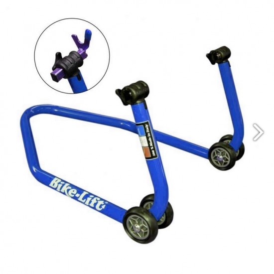 Stander moto spate Bike-Lift RS17 cu furci, albastru