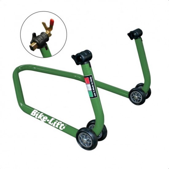 Stander moto spate Bike-Lift RS17 cu furci, verde