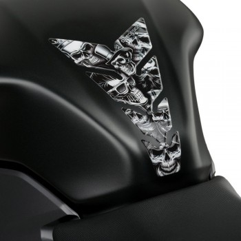 Tankpad protecție rezervor - Puig OneDesign - Skull Party Black & White