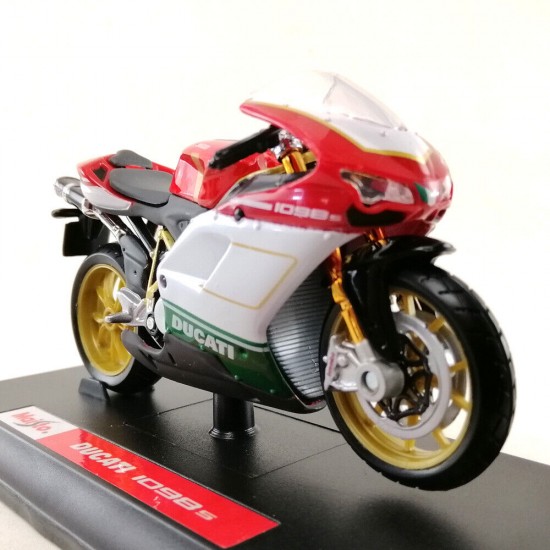 Machetă moto Maisto [1:18] - Ducati 1098S - White/Red