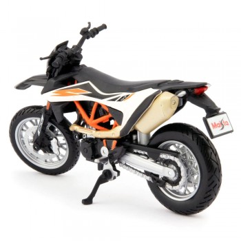 Machetă moto Maisto [1:18] - KTM 690 SMC R - Black/White/Orange