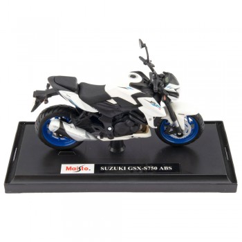 Machetă moto Maisto [1:18] - Suzuki GSX-S750 - White/Black