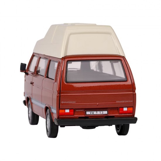 Machetă auto Motormax [1:24] - VW Volkswagen T3 Camper 1983 - Brown/White