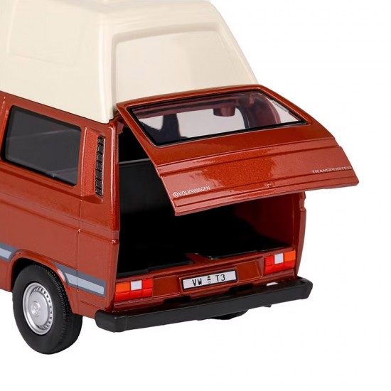 Machetă auto Motormax [1:24] - VW Volkswagen T3 Camper 1983 - Brown/White