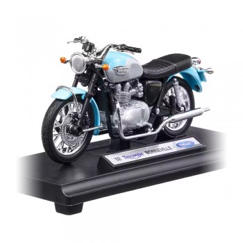 Machetă moto Welly [1:18] - Triumph 2002 Bonneville - Blue