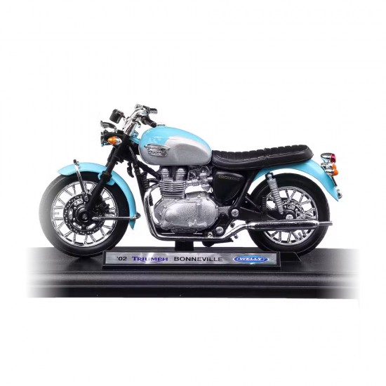 Machetă moto Welly [1:18] - Triumph 2002 Bonneville - Blue