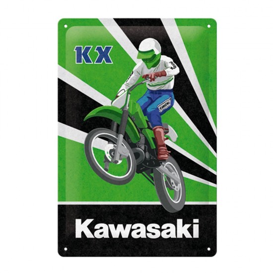 Placă metalică decor 20 x 30 - Kawasaki KX Placă metalică decor 20 x 30 - Kawasaki KX