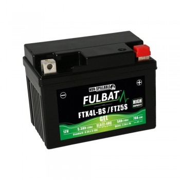 FULBAT - Baterie cu gel FTX4L-BS / FTZ5S SLA (YTX4L-BS / YTZ5S SLA)