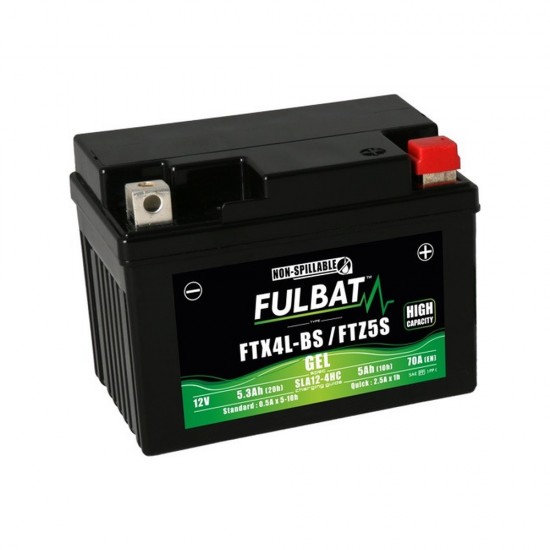 FULBAT - Baterie cu gel FTX4L-BS / FTZ5S SLA (YTX4L-BS / YTZ5S SLA)