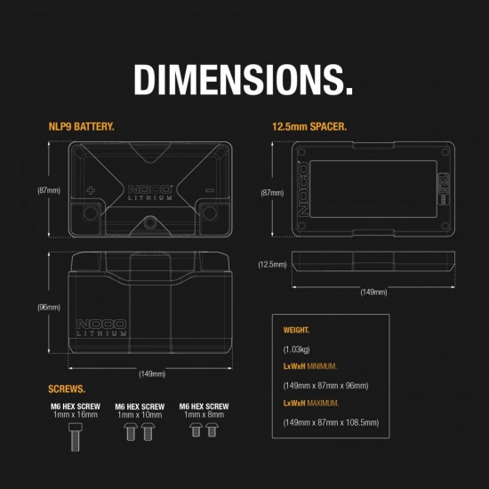 NOCO - Baterie Litiu fără întreținere (LiFePO4) - NLP9 (YTX7A-BS / YTX9-BS) NOCO - Baterie Litiu fără întreținere (LiFePO4) - NLP9 (YTX7A-BS / YTX9-BS)