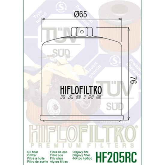 HIFLO - Filtru ulei Racing HF205RC