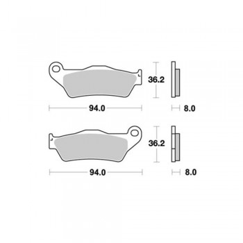 SBS - Plăcuțe frână 151HM High Minerals