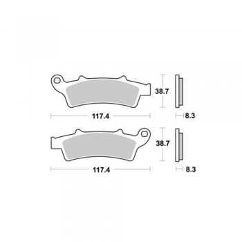 SBS - Plăcuțe frână 159HM High Minerals