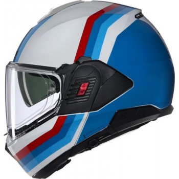 Cască moto modulară - Nolan N120-1 Lineo 347 Blue Red White Glossy 2025