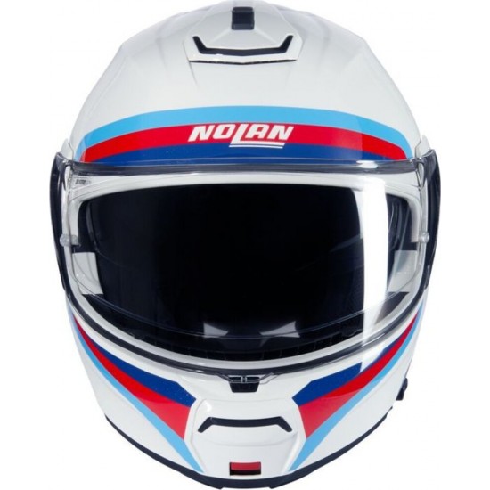 Cască moto Flip-up - Nolan N100-6 Assoluto 347 White Red Blue 2025 Cască moto Flip-up - Nolan N100-6 Assoluto 347 White Red Blue 2025