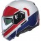 Cască moto Flip-up - Nolan N90-3 Roboto 345 White Red Blue Glossy 2025