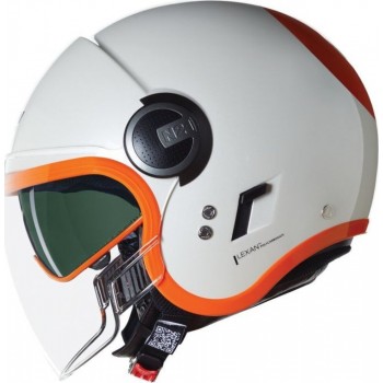 Cască moto Open-Face - Nolan N21 Visor 06 Ocio 347 White Orange Glossy 2025