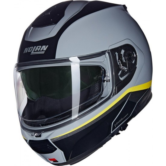 Cască moto Flip-up - Nolan N100-6 Incognito 346 Grey/Yellow