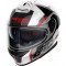 Cască moto Full-face - Nolan N80-8 Wanted N-Com Metal Wite Red Black Silver 24