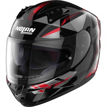 Cască moto Full-face - Nolan N60-6 Wiring Metal Black Red/Silver 24