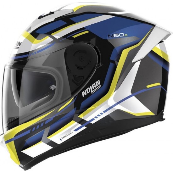 Cască moto Full-face - Nolan N60-6 Special Metal Black White/Yellow/Blue 24