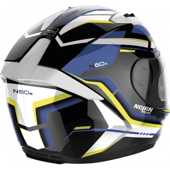 Cască moto Full-face - Nolan N60-6 Special Metal Black White/Yellow/Blue 24