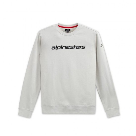 Bluză cu mânecă lungă - Alpinestars LINEAR CREW - Black/Silver Bluză cu mânecă lungă - Alpinestars LINEAR CREW - Black/Silver